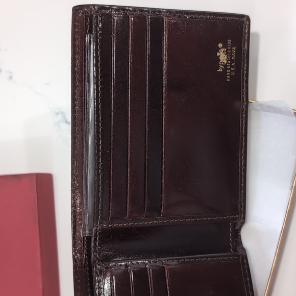Bosca Dark Brown Leather Bifold Wallet NWOT - Picture 6 of 8